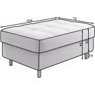 Gomsi puff, lazac színe