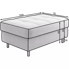 Gomsi puff, lazac színe