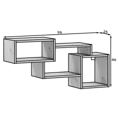 Alitty 96 fekete polc polc, fekete