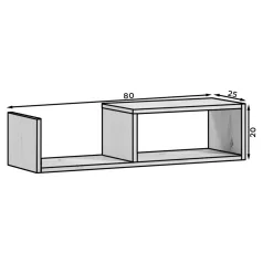 Vellia 80 fehér polc polc, fehér
