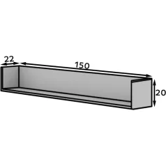 Raftt polc, Fali polcok, Fekete, Fekete