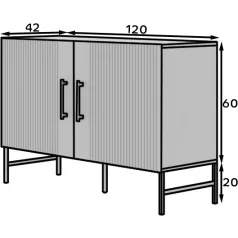 Raftt komód, Fiókos szekrények, Fekete, Fekete