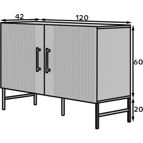 Raftt komód, Fiókos szekrények, Fekete, Fekete