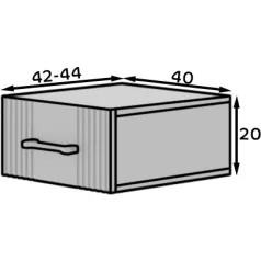 Raftt éjjeliszekrény, Fekete, Czarny