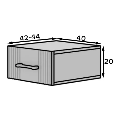 Raftt éjjeliszekrény, Fekete, Czarny