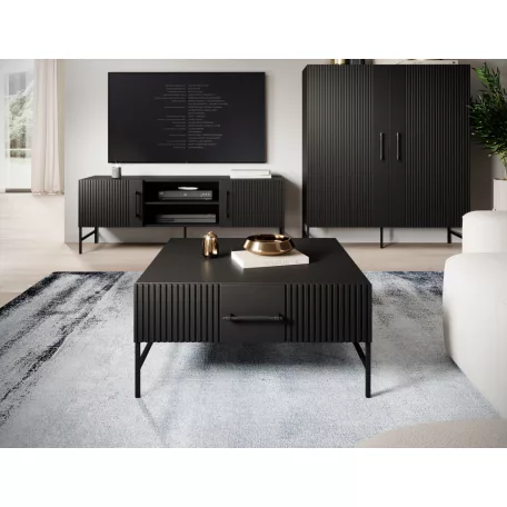 Raftt asztal, Dohányzóasztalok, Fekete, Fekete