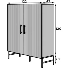  Raftt vitrin, Gardróbszekrények és vitrinek, Fekete, Fekete
