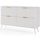 Chavelle komód, Fiókos szekrények, Fehér, Fehér