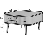 Chavelle dohányzóasztal, Dohányzóasztalok, Fehér, Fehér