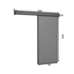 Tauricio tolóajtó fekete, Tolóajtó,