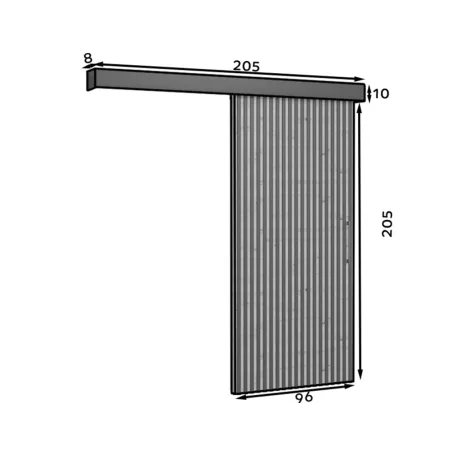 Tauricio tolóajtó fekete, Tolóajtó,