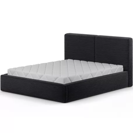 Pesillo ágy + fémkeret/gázemelő/tárolóhely 160x200, Fekete, Modulo 10