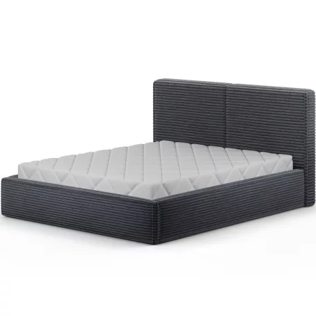 Pesillo ágy + fa keret/ standard emelő/ ágyneműtartós doboz 140x200, Szürke, Modullo 04