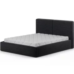   Pesillo ágy + fa keret/ standard emelő/ ágyneműtartós doboz 140x200, Fekete, Modulo 10