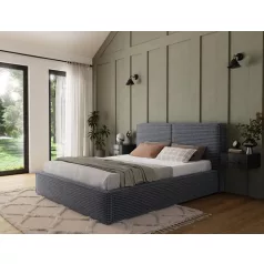   Pesillo ágy + fa keret/ standard emelő/ ágyneműtartós doboz 160x200, Szürke, Modullo 04