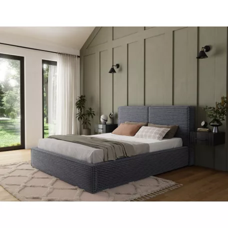 Pesillo ágy + fa keret/ standard emelő/ ágyneműtartós doboz 160x200, Szürke, Modullo 04
