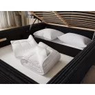 Pesillo ágy + fa keret/ standard emelő/ ágyneműtartós doboz 180x200, Fekete, Modulo 10