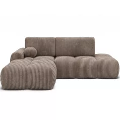 Vittario ülőgarnitúra, világosbarna, balos