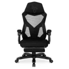 BING Gamer forgószék lábtartóval, fekete