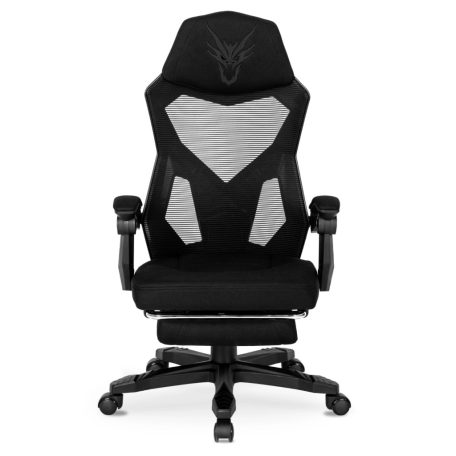 BING Gamer forgószék lábtartóval, fekete