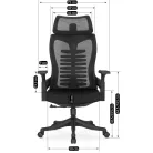 CARET ergonomikus fekete forgószék