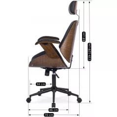 FABIAN Dió/Fekete Ökobőr Forgószék