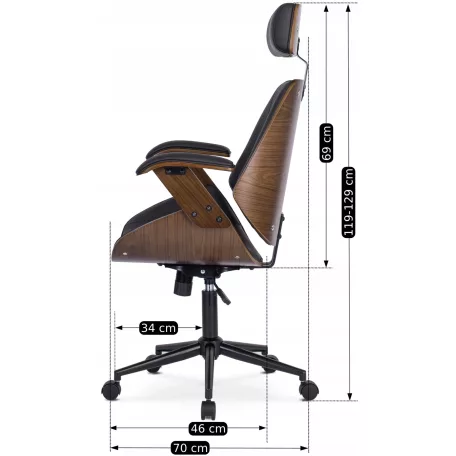 FABIAN Dió/Fekete Ökobőr Forgószék