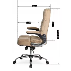 LONDON Bézs Bársony Forgófotel