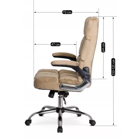 LONDON Bézs Bársony Forgófotel