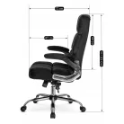 LONDON Forgószék Fekete Bársony