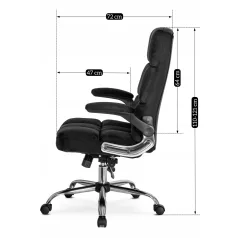 LONDON Forgószék Fekete Bársony