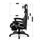 MAXIMO Forgós Gamer Szék Fekete/Fehér