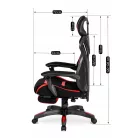 MAXIMO Forgós Gamer Szék Fekete/Piros