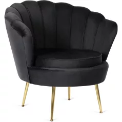 ANGEL Fekete Bársony Fotel
