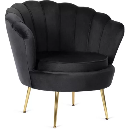 ANGEL Fekete Bársony Fotel