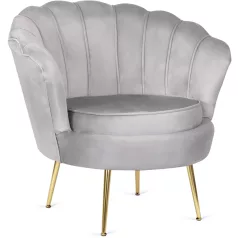 ANGEL szürke bársony fotel