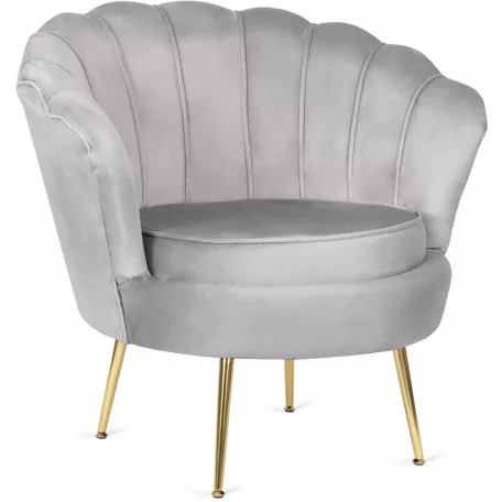 ANGEL szürke bársony fotel