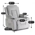 BOX 2 fekvő masszázsfotel, szürke