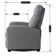 DANNY szürke dönthető fotel