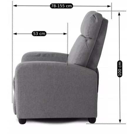 DANNY szürke dönthető fotel