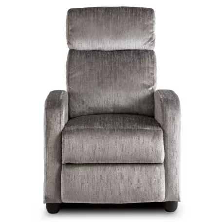 DANNY szürke bársony dönthető fotel