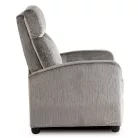 DANNY szürke bársony dönthető fotel