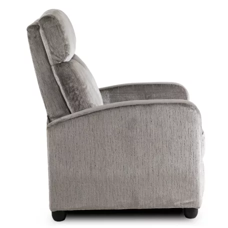 DANNY szürke bársony dönthető fotel