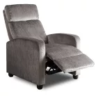 DANNY szürke bársony dönthető fotel