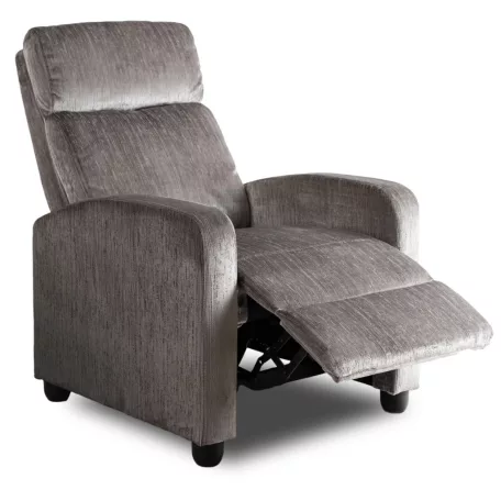 DANNY szürke bársony dönthető fotel