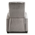 DANNY szürke bársony dönthető fotel