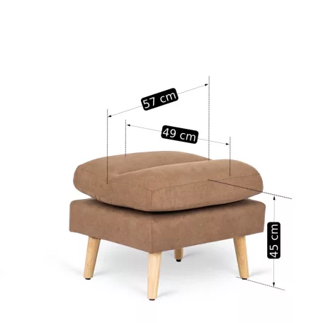 HENRY Lounge Fotel Lábtartóval Barna