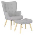 LOZANO 2 Lounge Fotel Lábtartóval Szürke