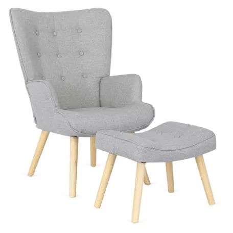 LOZANO 2 Lounge Fotel Lábtartóval Szürke