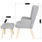 LOZANO 2 Lounge Fotel Lábtartóval Szürke